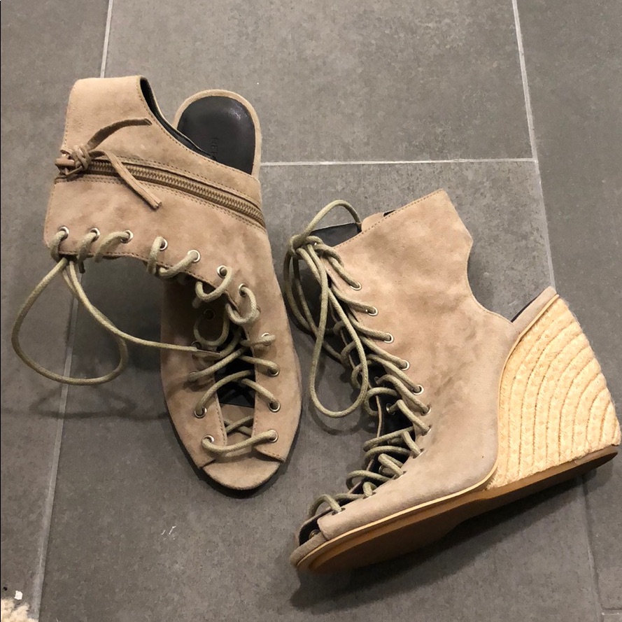 Rebecca Minkoff Tan Suede Wedges